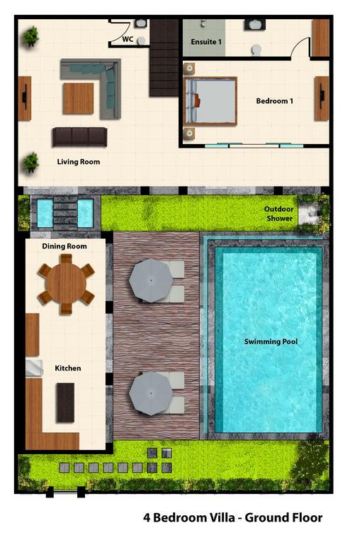 Villa Echo Beach Kuta Lombok Esterno foto
